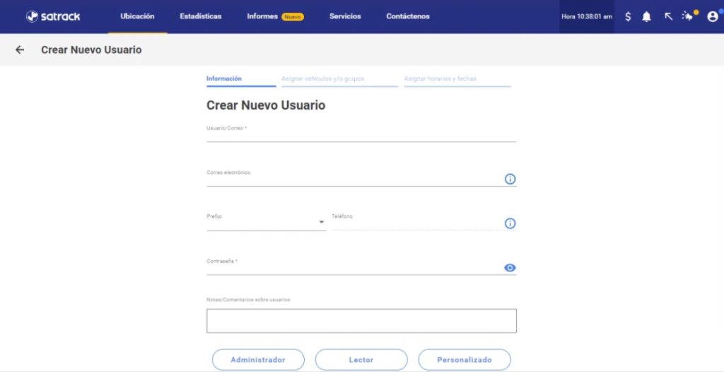 Cómo Crear Usuarios y Asignar Permisos en Satrack