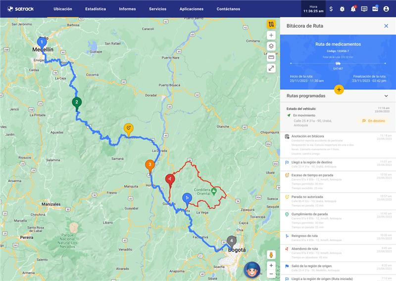 Cómo consultar la bitácora de viaje en el Monitor de Viajes