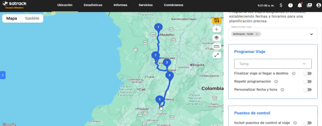 Cómo programar viajes en el Monitor de Viajes
