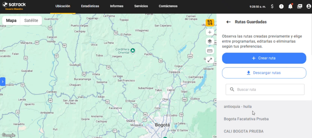 Cómo gestionar las rutas guardadas en el Monitor de Viajes