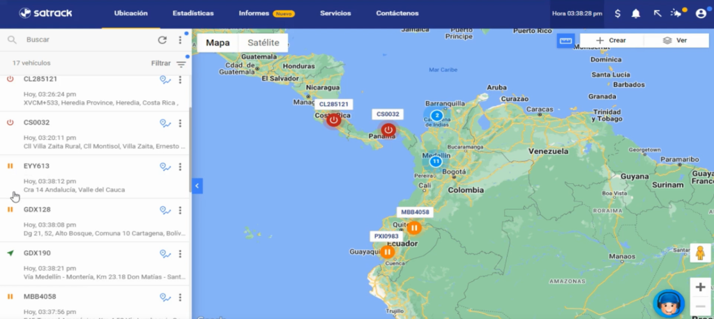 Estados de los Vehículos | Identificación en el Mapa